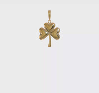 Glossy 3-Clover Shamrock Pendant (14K)
