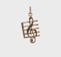 Musical Staff Pendant (14K)