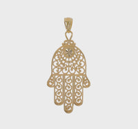 Filigree Hamsa Pendant (14K) 360 - Popular Jewelry - New York