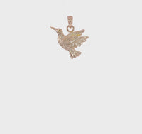Kolibria goratzen duen zintzilikarioa (14K) 360 - Popular Jewelry - New York