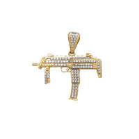 3D Iced-Out MP7 Pendant (14K) Popular Jewelry New York