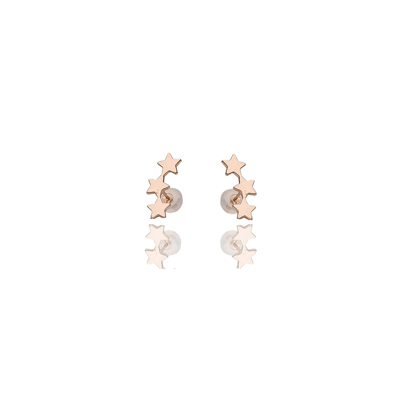 3 Star Stud Earrings (14K).