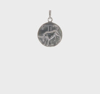 Antique-Finish Taurus Zodiac Pendant (Silver)