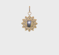 Puffed Sun Pendant (14K) 360 - Popular Jewelry - New York
