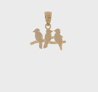Bird Trio on Branch Pendant (14K)