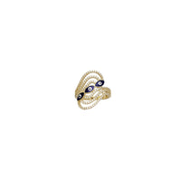 Triple Evil Eye Ring (14K)