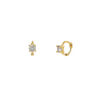 4-Prong Miniature Huggie Earrings (14K) Popular Jewelry New York