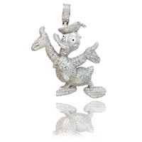 CZ Iced Out Donald Bebek (Perak Sterling) - Popular Jewelry