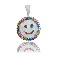 Dəyirmi göy qurşağı Xoşbəxt CZ Kulon (Gümüş).