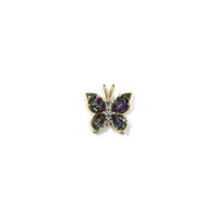 Mystic Topaz Butterfly Pendant (10K) front - Popular Jewelry - New York