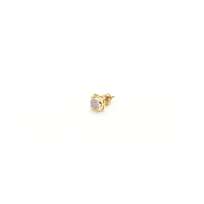 Diamond Dome Stud Earrings (10K) side - Popular Jewelry - New York