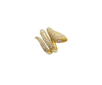Iced-Out Snake Ring (14K)