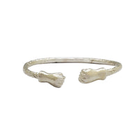 Textured Fist Bangle (Silver)