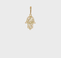 Braided Hamsa Pendant (14K) 360 - Popular Jewelry - New York