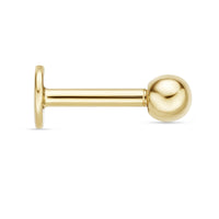 Flat Back Ball Lip Piercing (14K)