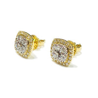 Square Diamond Earring (14K)