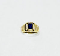 Blue stone Ring CZ (10K).