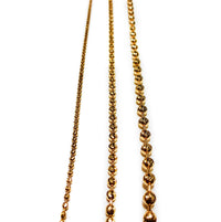 Rose Gold Moon Cut Ball Chain (14K)