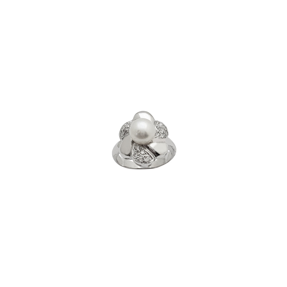Flower Pearl Ring (14K)