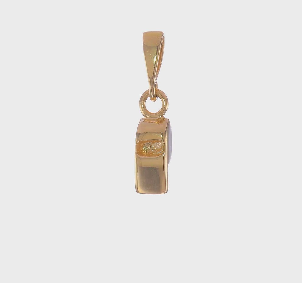 Golden Whistle Pendant (14K) 360 - Popular Jewelry - New York