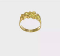 Nugget Cluster Ring (14K) 360 - Popular Jewelry - Novjorko