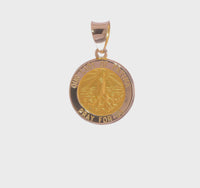 Okrugla šuplja medaljica Gospe od Fatime (14K) 360 - Popular Jewelry - New York
