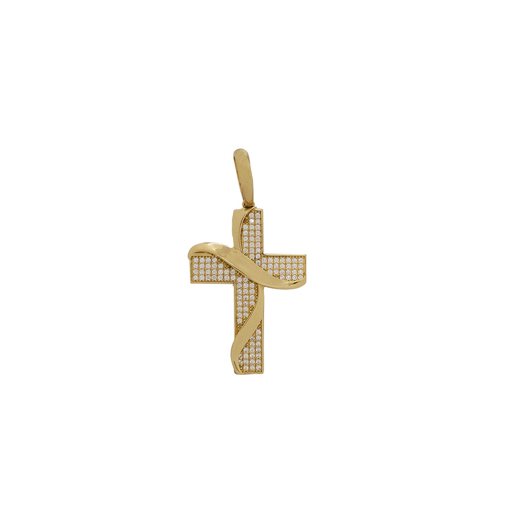 Cross Cz Pendant (14K)