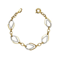 Zirconia Teardrop Fancy Bracelet (14K)