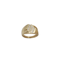 Stoneset Triple Crevasse Ring (14K)