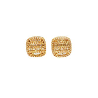 Diamond Square Earrings (14K).
