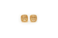 Diamond Square Earrings (14K).