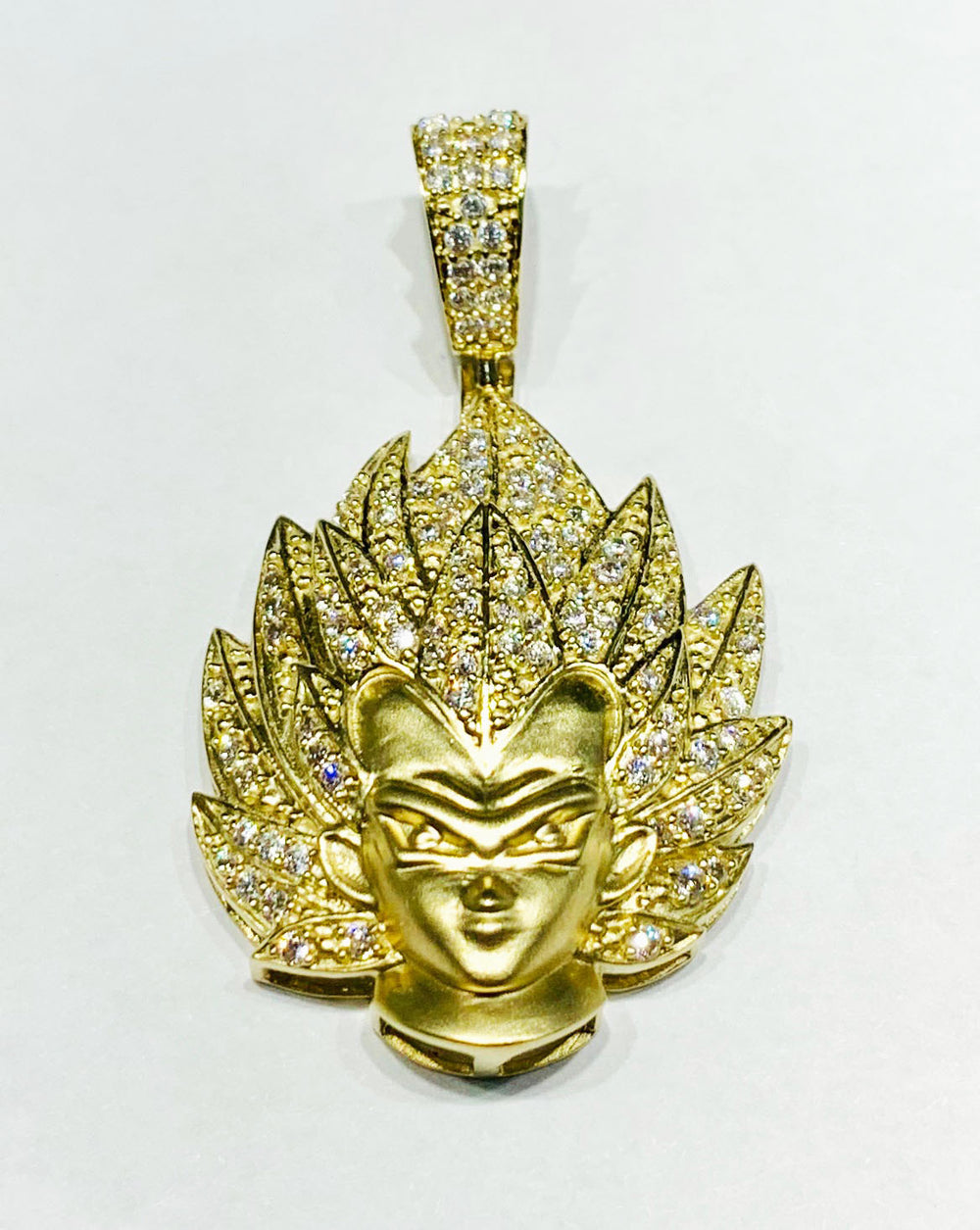 Vegeta CZ Pendant (10K or 14K)