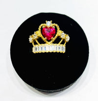 Heart Crown CZ Ring (14K).