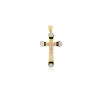 Yellow Gold Cross with Black Onyx Pendant (14K)
