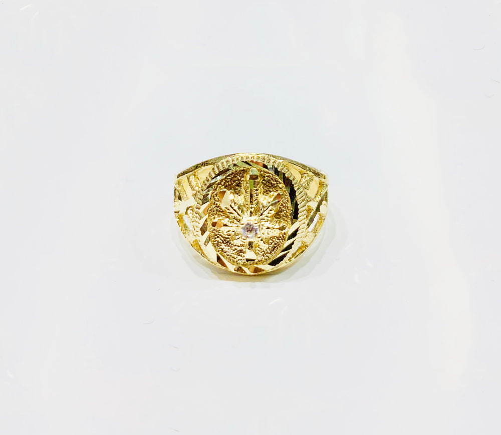 Marijuana CZ Ring (10K)
