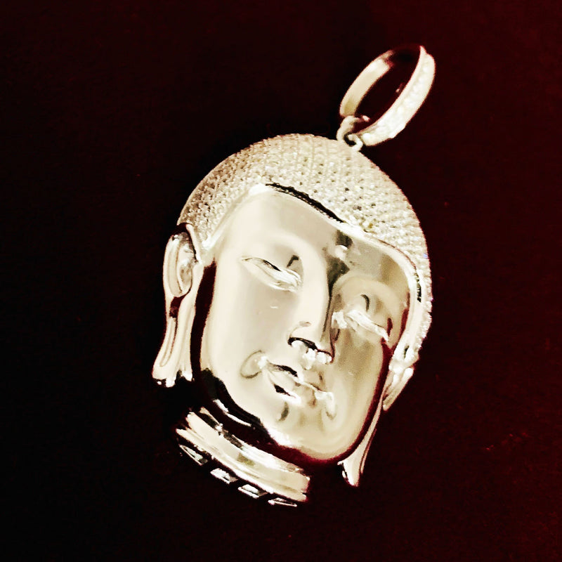 Indian Buddha CZ Pendant (Silver).