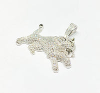 Hyena CZ pendant (Silver).