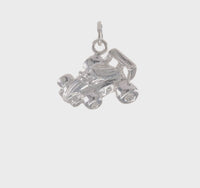 Race Car Pendant (Silver) 360 - Popular Jewelry - New York