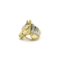 Racing Horse Head Tri-Color Ring (14K) nga bahin 1 - Popular Jewelry - New York