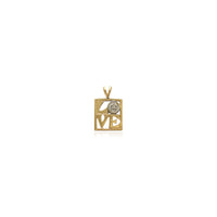 Love Square Framed Pendant (14K) front - Popular Jewelry - New York 