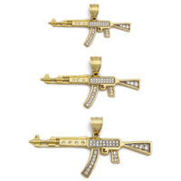 AK-47 CZ Pendant (14K) e ka sehloohong - Popular Jewelry - New york