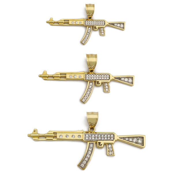 AK-47 CZ Pendant (14K) main - Popular Jewelry - New York