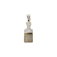 Afro Pick Comb Pendant (14K) kutsogolo - Popular Jewelry - New York