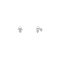 Beaded Hamsa Silhouette Stud Earrings (14K) main - Popular Jewelry - New York