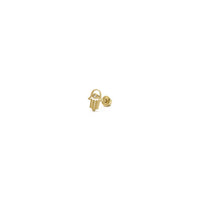 Beaded Hamsa Silhouette Stud Earrings (14K) side - Popular Jewelry - New York