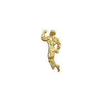Bodybuilder Pendant (14K) front - Popular Jewelry - New York