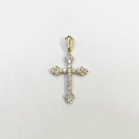 Cross of Lazarus CZ Pendant (14K) front - Popular Jewelry - New York
