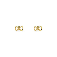 Gravirane Love Infinity naušnice (14K) sprijeda - Popular Jewelry - Njujork