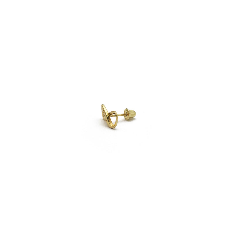 Engraved Love Infinity Stud Earrings (14K) side - Popular Jewelry - New York