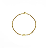 Evil Eye Beads Bracelet (14K) front - Popular Jewelry - New York